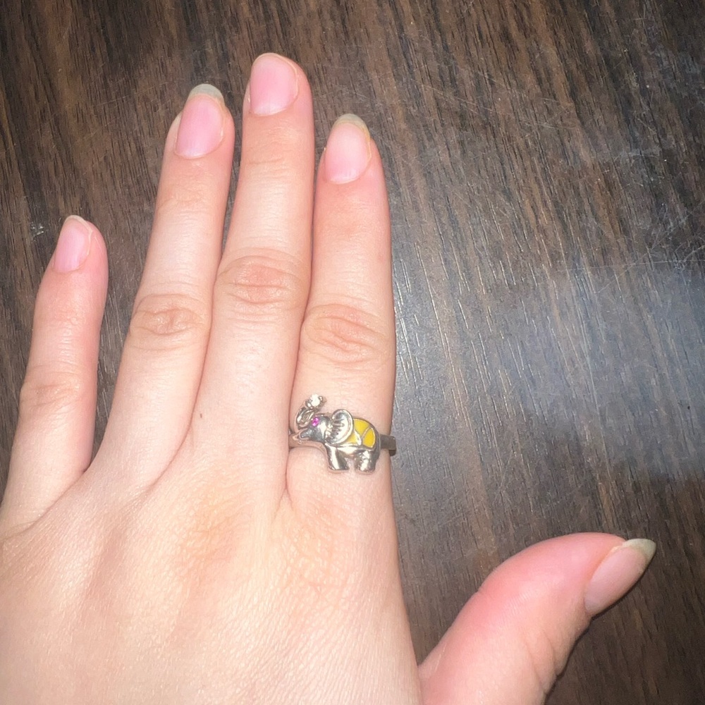 Elephant Sterling Silver Ring - image 6